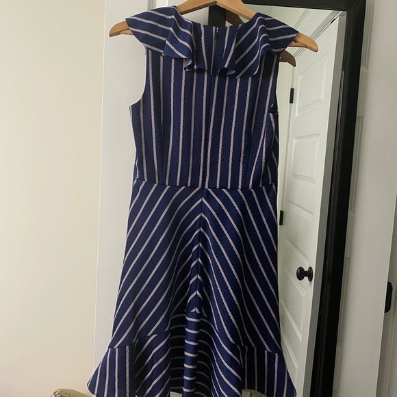 STRIPE RUFFLE DRESS - Picture 2 of 4